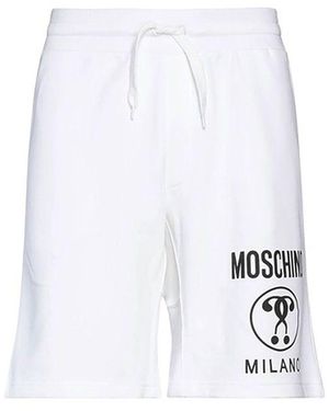 Moschino Cotton Logo Shorts - White