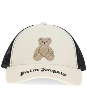 Palm Angels White Cotton Cap (baseball Hat) - Natural