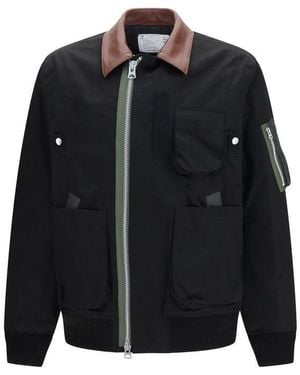 Sacai Black Cotton Bomber