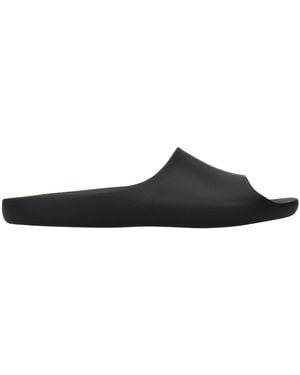 The Row Black Cotton Slippers