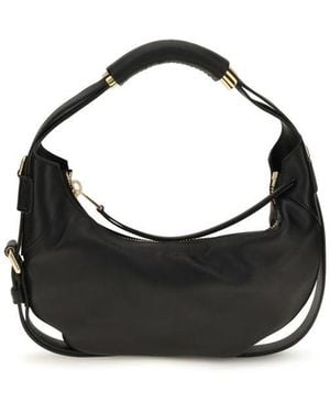 Moschino Black Calf Leather Bos Taurus Shoulder Bag