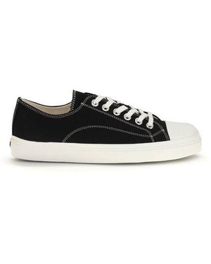Moschino Black Cotton Low Top Sneakers
