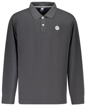 North Sails Black Cotton Men Polo Shirt - Grey