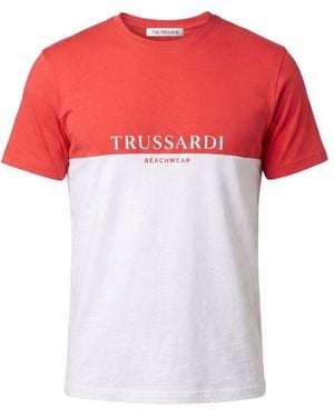 Trussardi Beachwear Polyester T-Shirt - Red