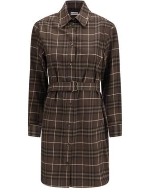 Burberry Brown Cotton Casual Dress