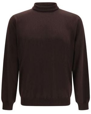 Lardini Brown Wool Oves Aries Sweatshirt - Black