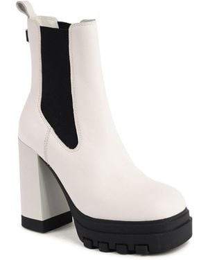 Tommy Hilfiger White Leather Ankle Boots
