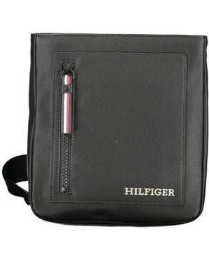 Tommy Hilfiger Black Polyurethane Men Shoulder Bag - Grey