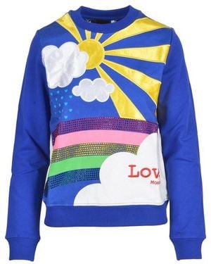 Love Moschino Blue Cotton Jumper