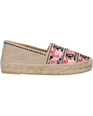 Prada Beige Fabric Espadrille - Pink