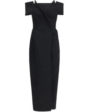 KHAITE Black Polyester Cocktail Dress