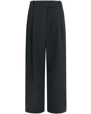 Giorgio Armani Black Silk Casual Trousers