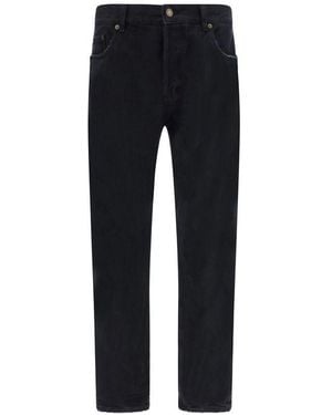 Saint Laurent Relaxed Straight Jeans - Black