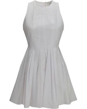 Max Mara White Cotton Casual Dress - Grey