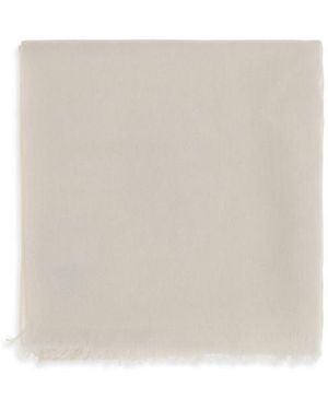 Brunello Cucinelli White Cashmere Foulard