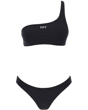 Off-White c/o Virgil Abloh Off- Off Stamp-Embroidered Bikini Set - Black