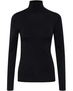 Ichi Black Viscose Sweater