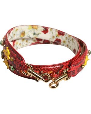 Dolce & Gabbana Multicolour Embellished Handbag Accessory Shoulder Strap - Pink