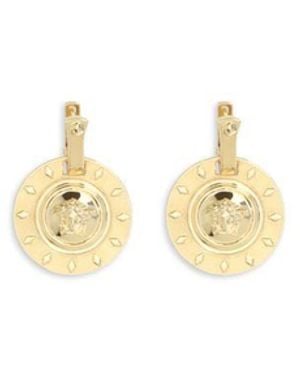 Versace Gold Brass Earrings - Metallic
