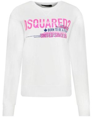 DSquared² Cotton Logo Sweatshirt - White