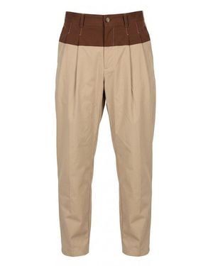 Trussardi Beige Cotton Mens Pants - Natural