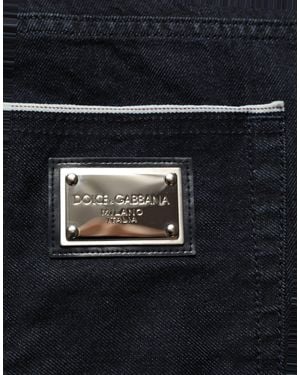Dolce & Gabbana Cotton Stretch Straight Denim Jeans Elastane Clothing - Blue