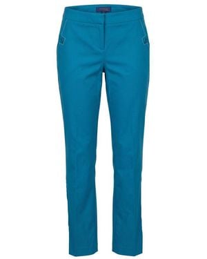 Trussardi Blue Cotton Trousers