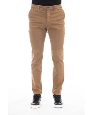 Peserico Beige Cotton Men Pants - Natural
