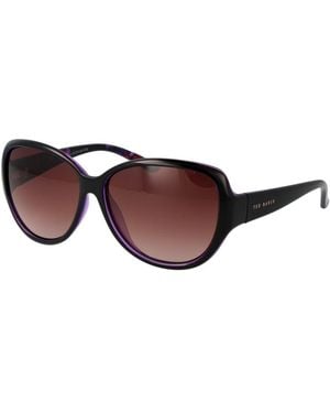 Ted Baker Black Acetate Sunglasses - Brown