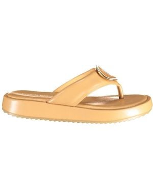 Laura Biagiotti Beige Polyurethane 's Sandal - Metallic