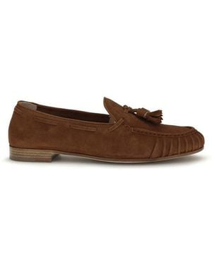Fratelli Rossetti Brown Calf Leather Bos Taurus Slip