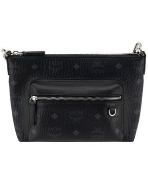 MCM Aren Visetos Shoulder Bag - Black