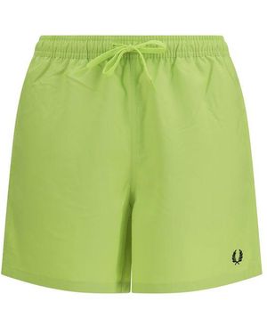 Fred Perry Bicolour Recycled Polyester Shorts - Green