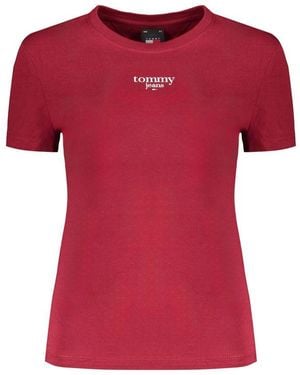 Tommy Hilfiger Red Cotton Tops & T