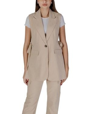 B.Young Beige Polyester Waistcoat - Natural