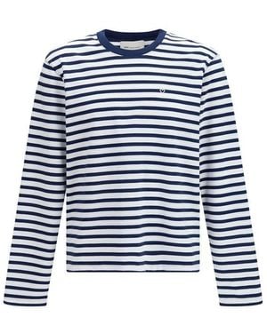 Ami Paris Blue Cotton Long Sleeve T