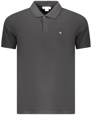 Calvin Klein Classic Polo Shirt Short Sleeves - Grey