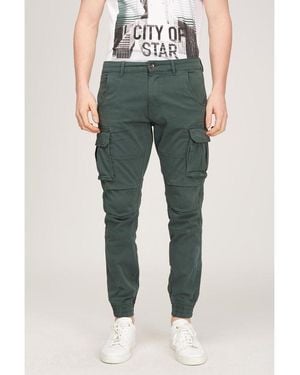 Gas Green Cotton Cargo Pants