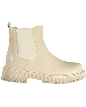 U.S. POLO ASSN. Beige Polyurethane 's Booties - Natural