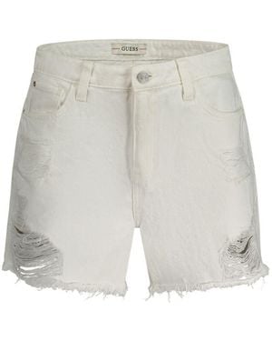 Guess White Cotton Short - Grey