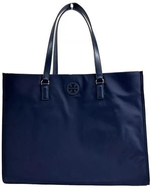Tory Burch Navy Ella Large Nylon Tote Bag Purse 136144 - Blue