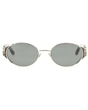 Saint Laurent Black Acetate Sunglasses - Metallic