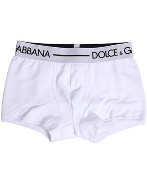 Dolce & Gabbana Cotton Stretch Regular Boxer Underwear Clothing - White