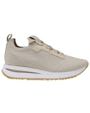 Guess Beige Polyester Low Top Trainers - White
