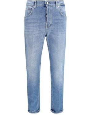 PT Torino Blue Cotton Slim Fit Jeans