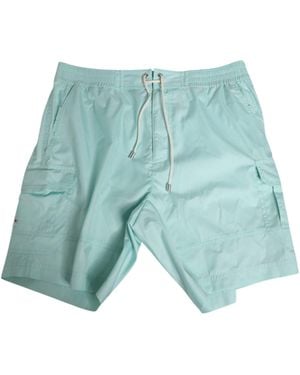 Dolce & Gabbana Aqua Polyester Beachwear Shorts Swimwear Aquamarine Nylon - Blue