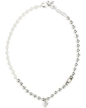 McQueen White Brass Necklace - Metallic