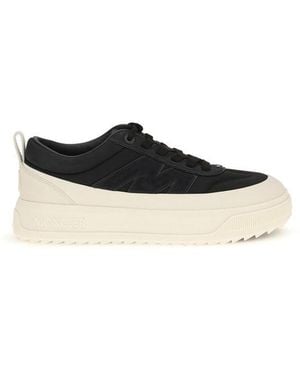 Moncler Black Calf Leather Bos Taurus Athletic Sneakers
