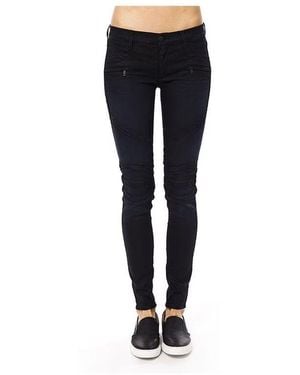 Gas Blue Cotton Skinny Pants