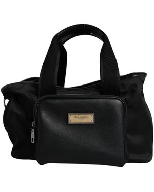 Dolce & Gabbana Black Shoulder Strap Pet Carry Logo Plaque Bag